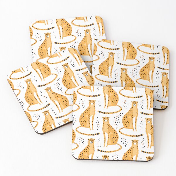 Item preview, Mod Stylized Cheetah Cats & Dots Animal Print designed and sold by RetroMaggie.