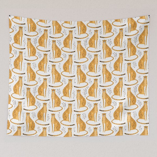 Item preview, Mod Stylized Cheetah Cats & Dots Animal Print designed and sold by RetroMaggie.