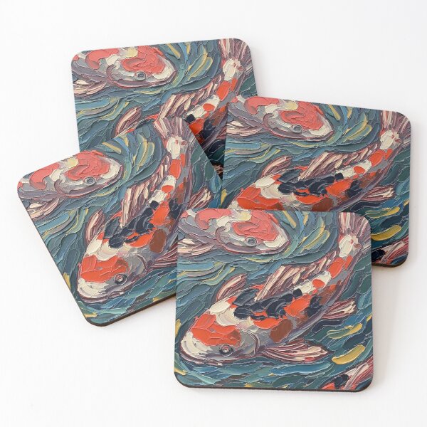 Item preview, Impasto-Style Digital Art: Koi Persistence Impasto designed and sold by EEpression.