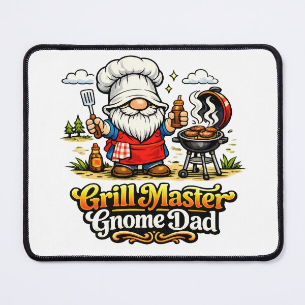Item preview, Grill Master Gnome Dad – Whimsical BBQ Fantasy Art designed and sold by Moriarty's Digital Visions.