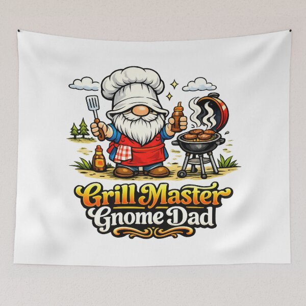 Item preview, Grill Master Gnome Dad – Whimsical BBQ Fantasy Art designed and sold by Moriarty's Digital Visions.