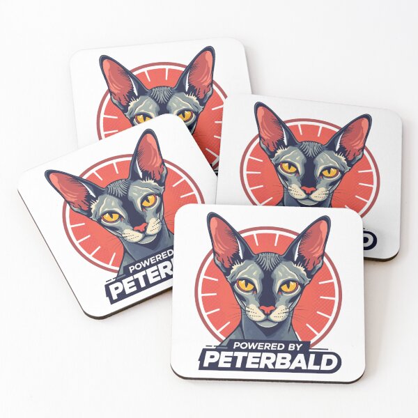 Item preview, Powered by Peterbald T-Shirt – Funny Peterbald Cat Shirt for Cat Lovers designed and sold by Lamagift.
