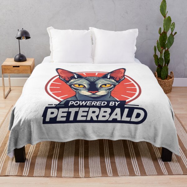 Item preview, Powered by Peterbald T-Shirt – Funny Peterbald Cat Shirt for Cat Lovers designed and sold by Lamagift.