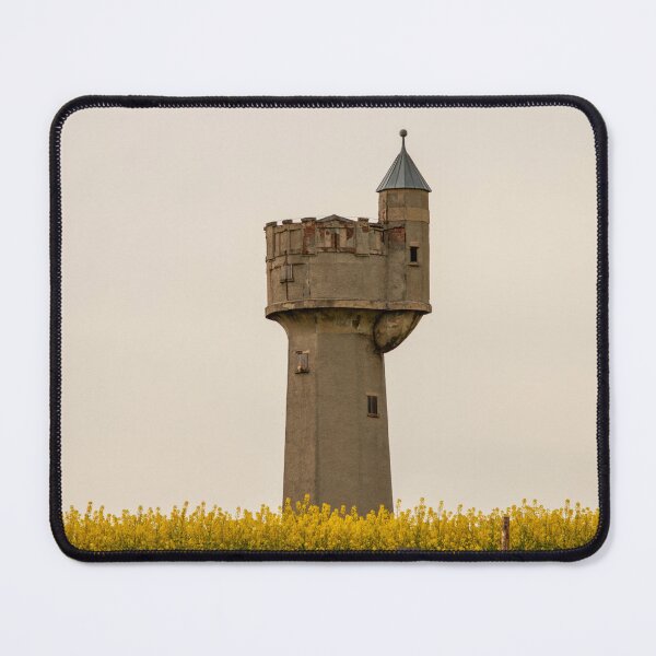 Item preview, Bräunsdorf water tower in a rapeseed field – a yellow landmark | Architecture & landscape photography designed and sold by MarkusUrbex.