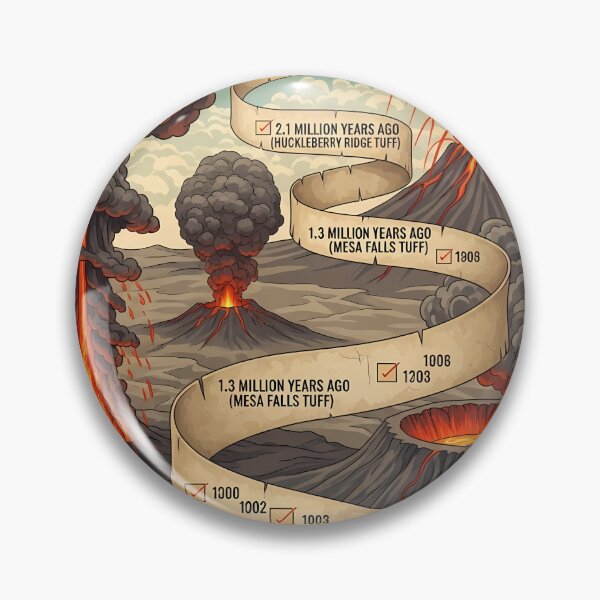 Item preview, Yellowstone Supervolcano Eruption Timeline Poster designed and sold by RBCTk.