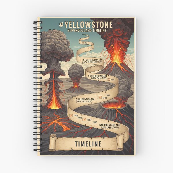 Item preview, Yellowstone Supervolcano Eruption Timeline Poster designed and sold by RBCTk.