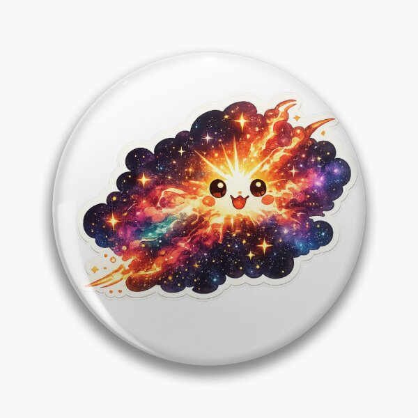 Item preview, Kawaii Supernova Nebula Sticker – Cute Exploding Star designed and sold by SnugglePod Studio.