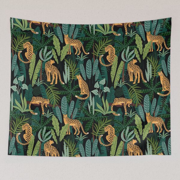 Item preview, Exotic Tropical Cheetah Cat Jungle Print designed and sold by RetroMaggie.