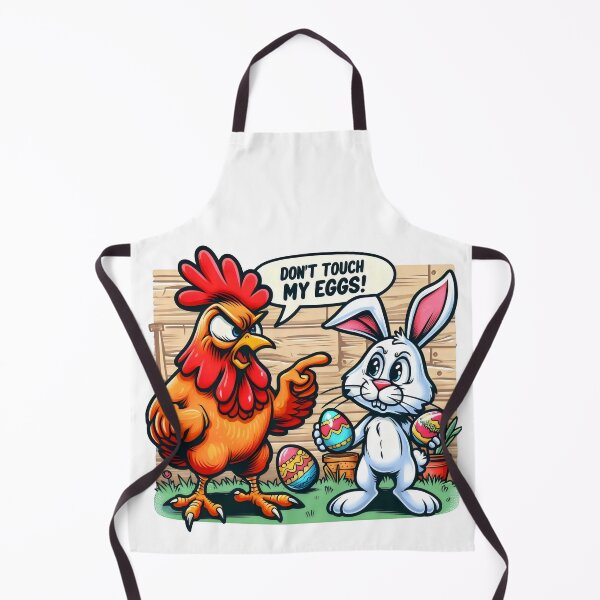 Item preview, Don’t Touch My Eggs! - Funny Easter Chicken vs Bunny designed and sold by Studio23:45.