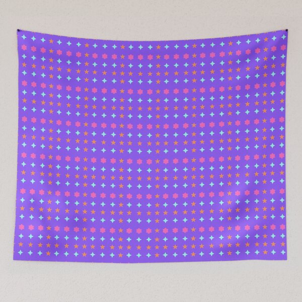 Item preview, Multi Coloured Stars on Purple background pattern designed and sold by fev-rocks.