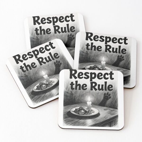 Item preview, Respect the Rule Dark Pencil Art Cat Shadow Candle Illustration designed and sold by HOUSE OF TIST.