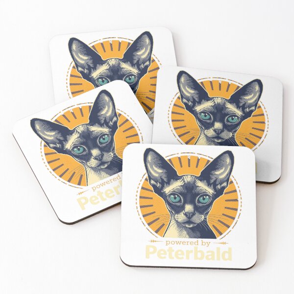 Item preview, Powered by Peterbald T-Shirt – Funny Peterbald Cat Shirt for Cat Lovers designed and sold by Lamagift.