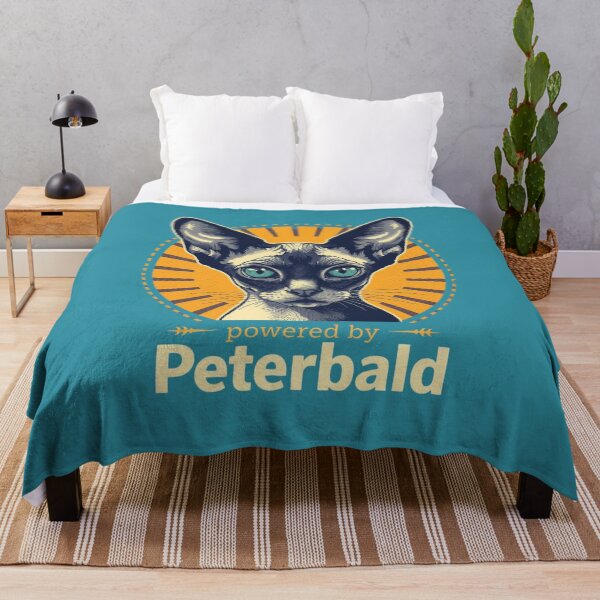 Item preview, Powered by Peterbald T-Shirt – Funny Peterbald Cat Shirt for Cat Lovers designed and sold by Lamagift.