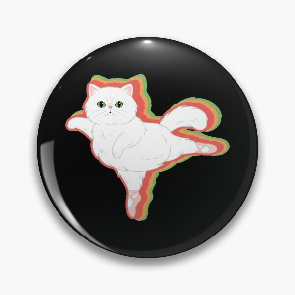 Item preview, Jumping White Cat Retro Rainbow Outline Cartoon Illustration designed and sold by JEFDodsonArt.