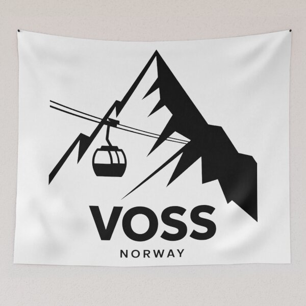 Item preview, Voss Norway Ski Resort Mountain Graphic designed and sold by Nordic Echo.