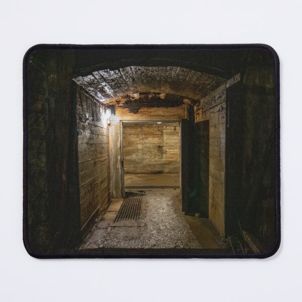 Item preview, Dark bunker corridor with open steel door – Lost Place Underground Photography designed and sold by MarkusUrbex.