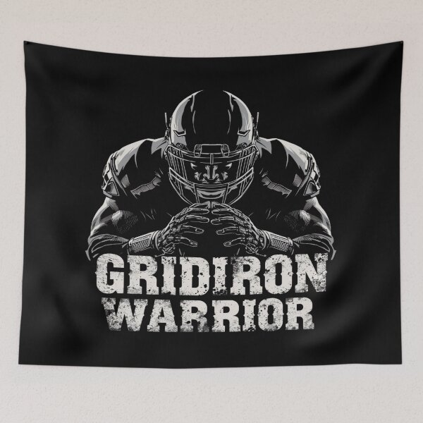 Item preview, Gridiron Warrior – Tough Football Player Graphic T-Shirt designed and sold by RMTrendy.