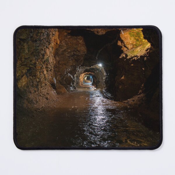 Item preview, Abandoned mine tunnel with watercourse – Underground Lost Place Tunnel Photography designed and sold by MarkusUrbex.