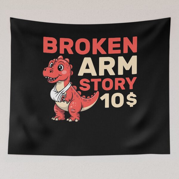 Item preview, Broken Arm Story Funny Dinosaur designed and sold by KroghDs.