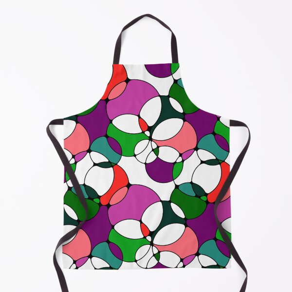 Item preview, Neurographic Joy Abstract Overlapping Shapes Coral Red Magenta Purple Green designed and sold by thecolorbirdie.