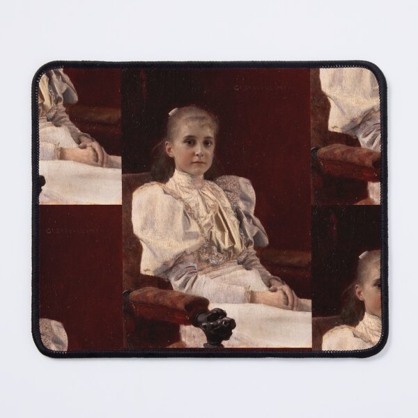 Item preview, Seated Young Girl by Gustav Klimt: Vintage Viennese Portrait Poster designed and sold by artofuniverse.
