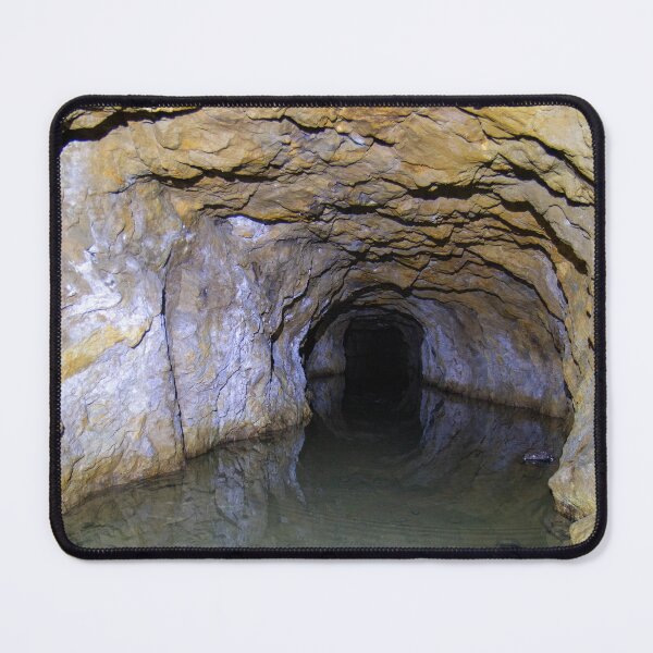 Item preview, Flooded mine tunnel – Underground tunnel with water & rock walls | Urbex photography designed and sold by MarkusUrbex.