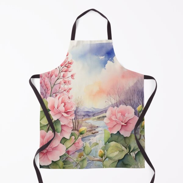Item preview, Pink Spring Flowers Watercolor – Floral Wall Art for Home Decor designed and sold by sana designer.