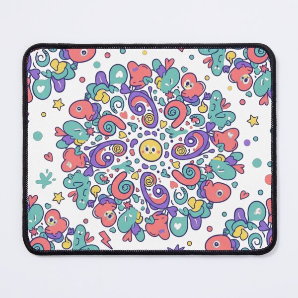 Item preview, Pastel Kawaii Doodle Swirl Pattern - Galactic Giggles Mandala designed and sold by IntrusiveMind210.