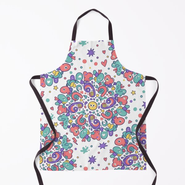 Item preview, Pastel Kawaii Doodle Swirl Pattern - Galactic Giggles Mandala designed and sold by IntrusiveMind210.