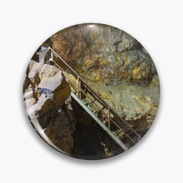 Item preview, Old mine shaft with metal walkway – underground rock chamber | Urbex & mining photography designed and sold by MarkusUrbex.