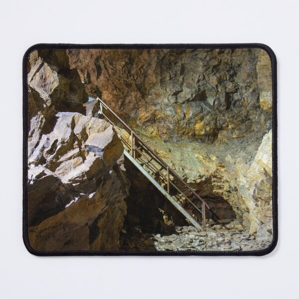 Item preview, Old mine shaft with metal walkway – underground rock chamber | Urbex & mining photography designed and sold by MarkusUrbex.