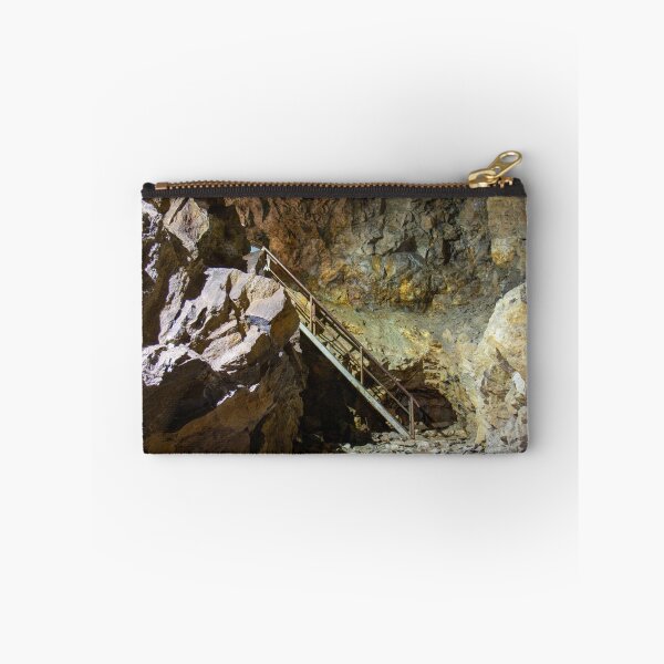 Item preview, Old mine shaft with metal walkway – underground rock chamber | Urbex & mining photography designed and sold by MarkusUrbex.