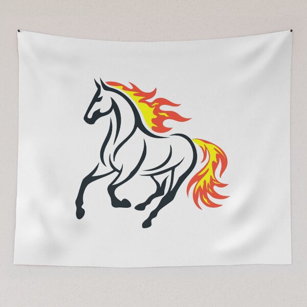 Item preview, Fire Horse | Minimal Horse With Flames designed and sold by Hydravisions.