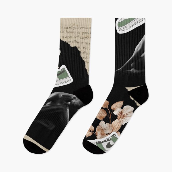 Item preview, Green Editorial Collage with Flowers and Sneakers designed and sold by HIGHSQUARE.