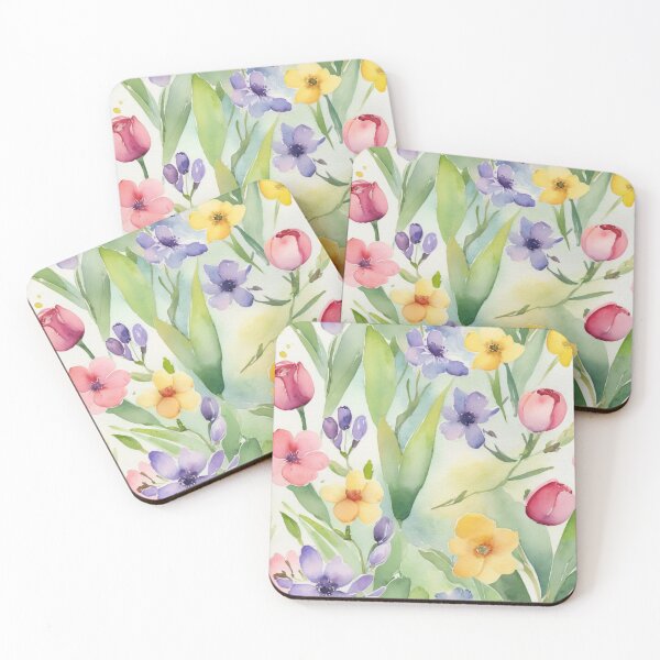 Item preview, Spring Flowers Watercolor – Botanical Floral Wall Art designed and sold by sana designer.