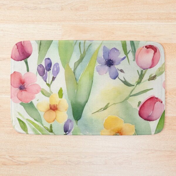 Item preview, Spring Flowers Watercolor – Botanical Floral Wall Art designed and sold by sana designer.
