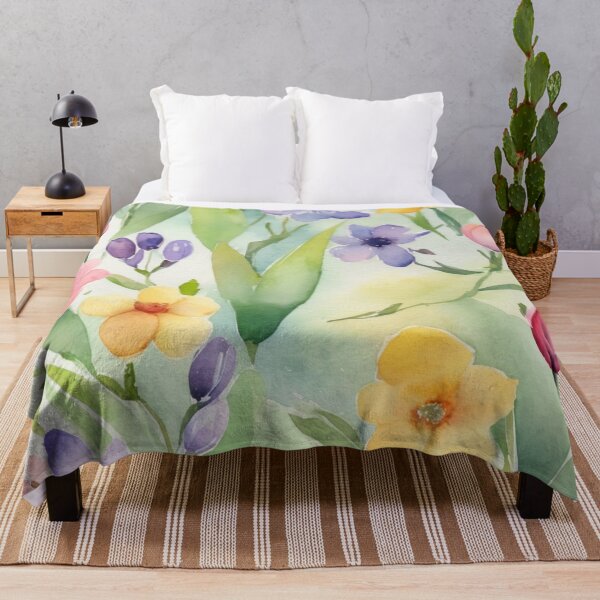 Item preview, Spring Flowers Watercolor – Botanical Floral Wall Art designed and sold by sana designer.
