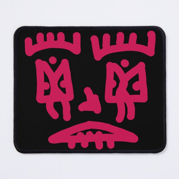 Item preview, Red Chaos Doodle Face – Bold Minimal Character designed and sold by felipemaldonadoart.