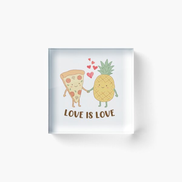 Item preview, Pineapple Pizza Love is Love Cute Pride designed and sold by Kondi-Art.