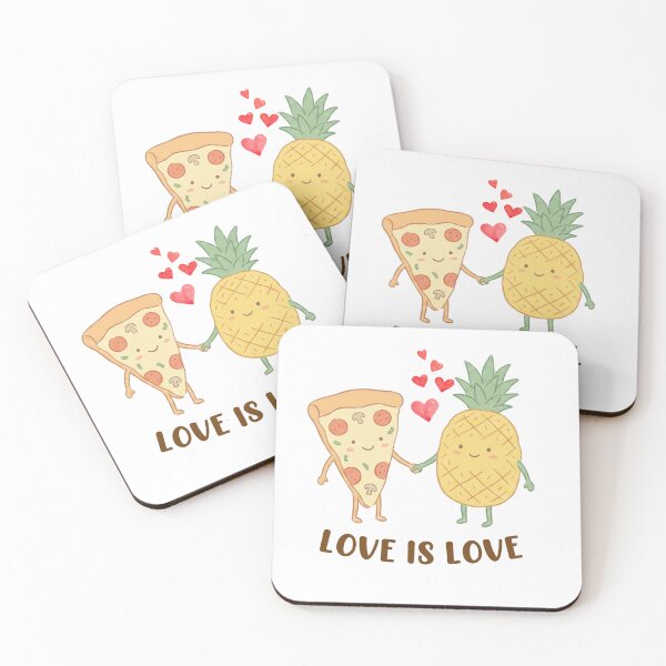 Item preview, Pineapple Pizza Love is Love Cute Pride designed and sold by Kondi-Art.