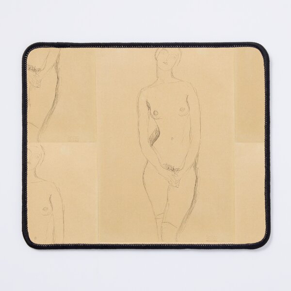 Item preview, Standing Female Nude by Gustav Klimt: Vienna Secession Figure Study Poster designed and sold by artofuniverse.