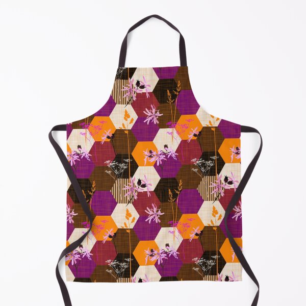 Item preview, ragged robin wildflower hexagons orange-purple designed and sold by kobyakov.
