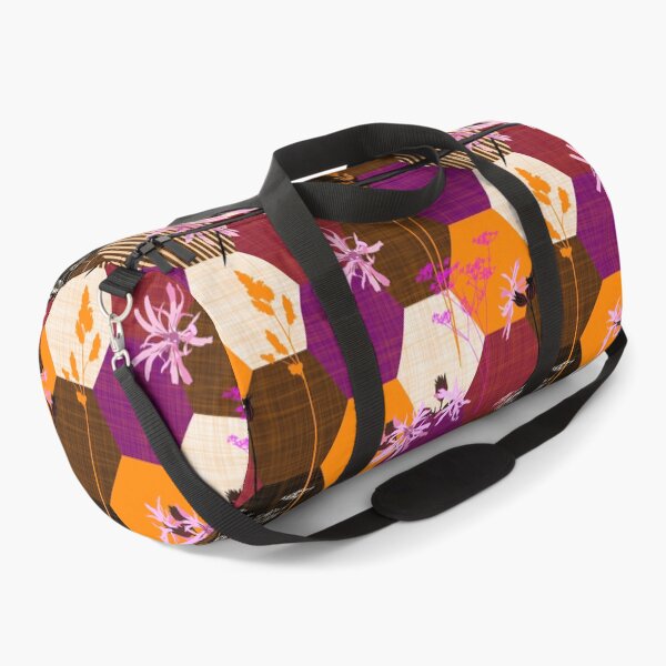 Item preview, ragged robin wildflower hexagons orange-purple designed and sold by kobyakov.