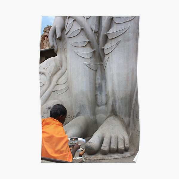 With Flame Of Faith At His Feet Poster