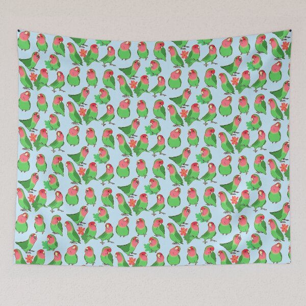 Item preview, Green Lovebird Pattern designed and sold by FandomizedRose.