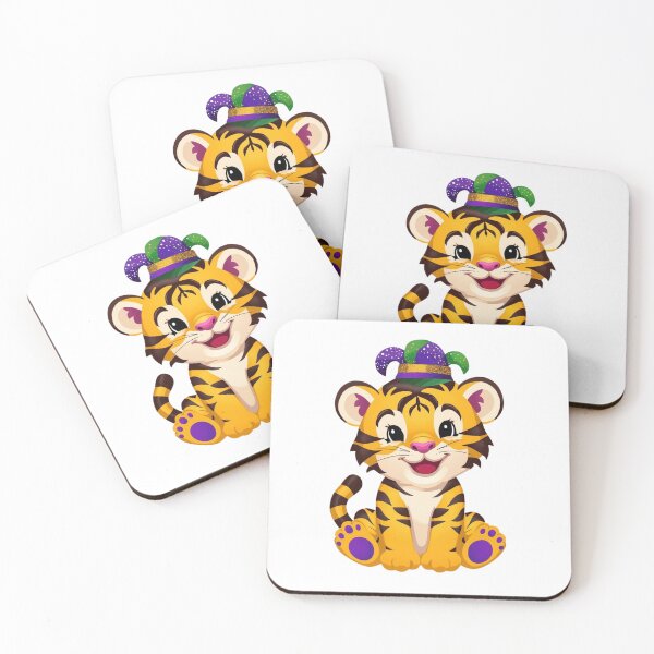 Item preview, Mardi Gras Tiger Cub in a Jester Hat designed and sold by LewpyG.