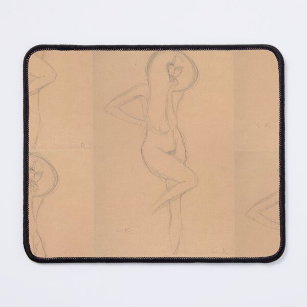 Item preview, Standing Female Nude With Raised Right Leg by Gustav Klimt: Vienna Secession Study Poster designed and sold by artofuniverse.
