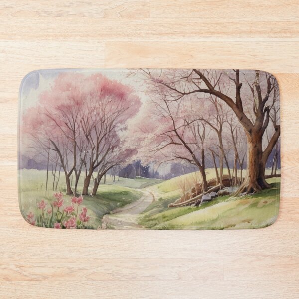 Item preview, First Day Of Spring Hello Spring Watercolor – Floral Wall Art designed and sold by sana designer.