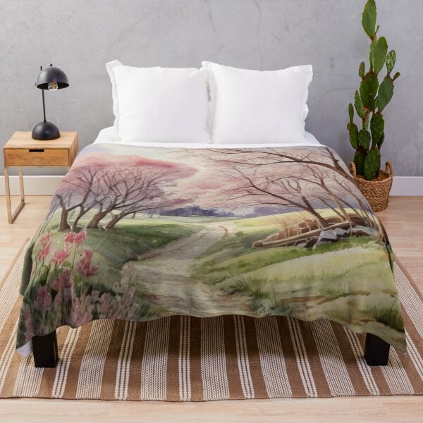 Item preview, First Day Of Spring Hello Spring Watercolor – Floral Wall Art designed and sold by sana designer.