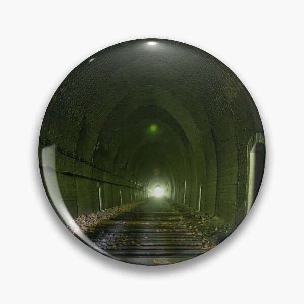 Item preview, Abandoned railway tunnel with light at the end – Lost Place Underground & Tracks | Urbex Photography designed and sold by MarkusUrbex.